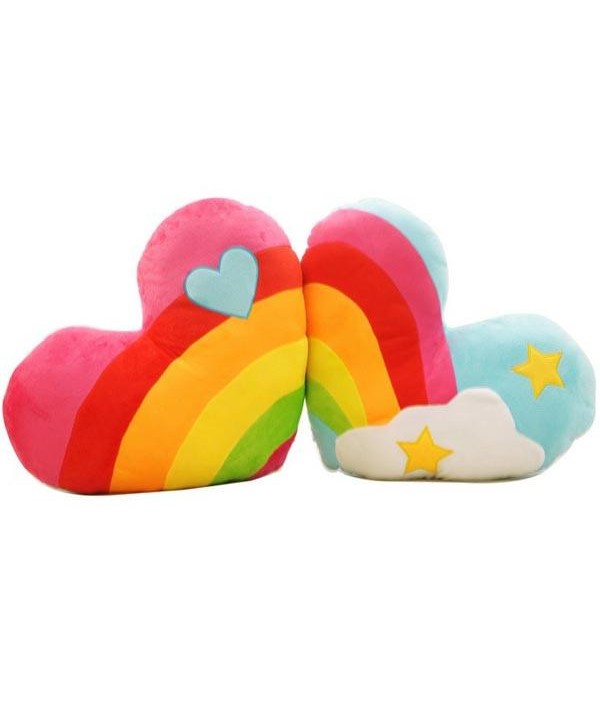 Rainbow Heart Clouds Couple Cu...