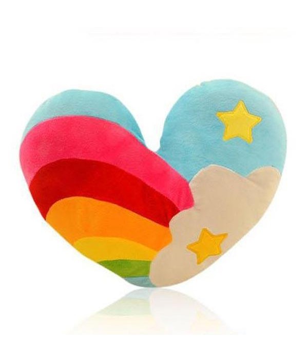 Rainbow Heart Clouds Couple CushionHome TextilesfromHome and Gardenon 