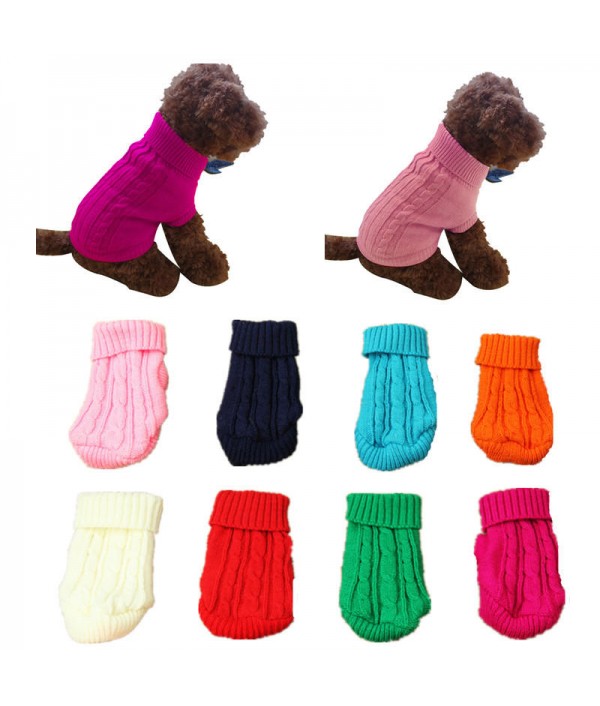 Pet Dog Cat Clothes Winter Solid Warm Sw...