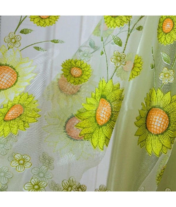 Sunflower Tulle Voile Sheer Window Screen Bedroom Window CurtainHome TextilesfromHome and Gardenon 