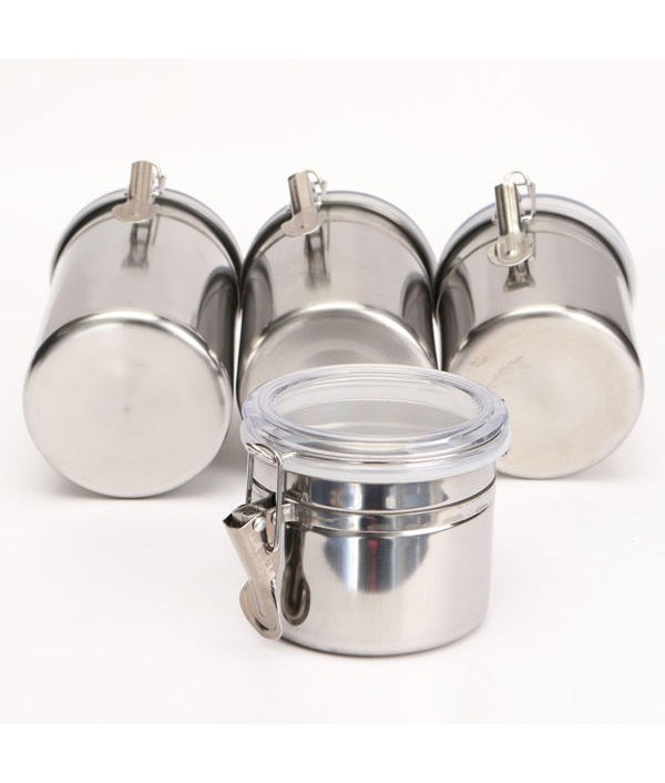 Durable Stainless Steel Canister Airtight Sealed Canister Spice Dry Storage Container Snack CansKitchen,Dining And BarfromHome and Gardenon 