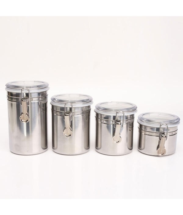 Durable Stainless Steel Canister Airtight Sealed Canister Spice Dry Storage Container Snack CansKitchen,Dining And BarfromHome and Gardenon 