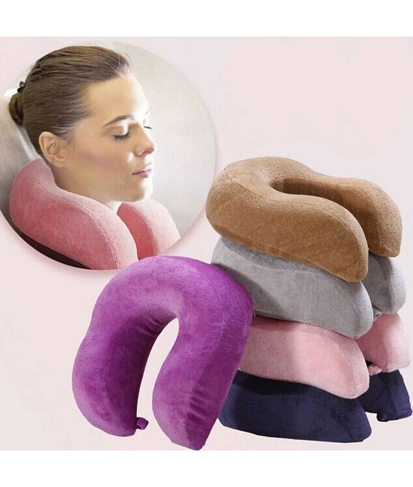 U Shape Slow Rebound Memory Foam Pillow Neck Protect Head Rest Travel Soft CushionHome TextilesfromHome and Gardenon 