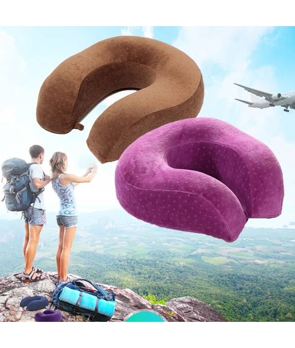 U Shape Slow Rebound Memory Foam Pillow Neck Protect Head Rest Travel Soft CushionHome TextilesfromHome and Gardenon 