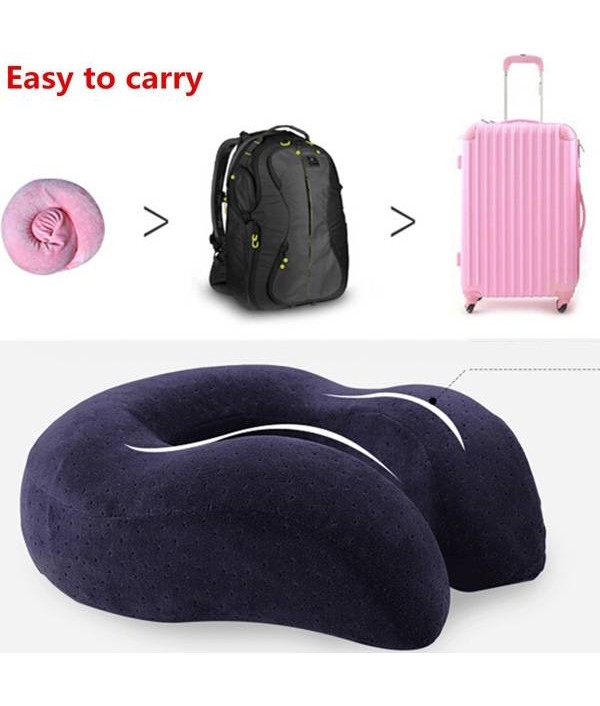 U Shape Slow Rebound Memory Foam Pillow Neck Protect Head Rest Travel Soft CushionHome TextilesfromHome and Gardenon 