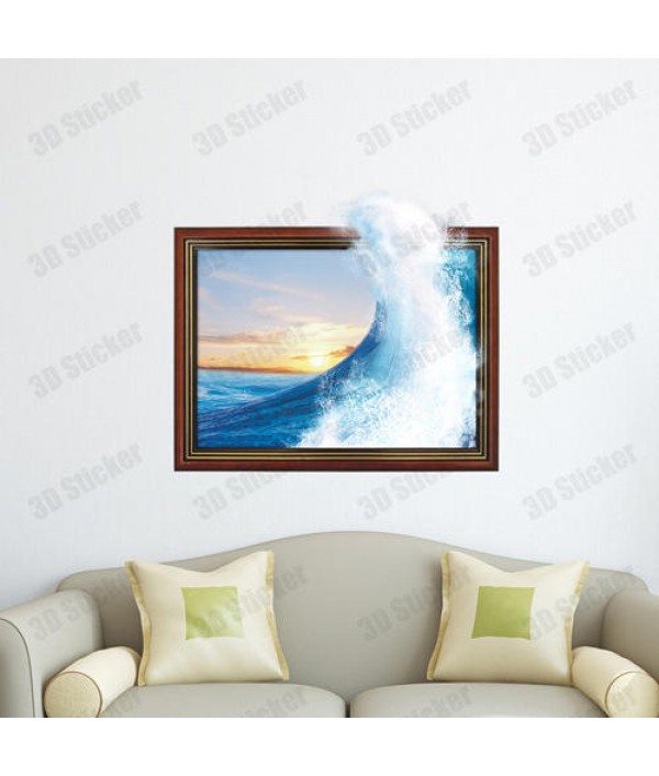 PAG STICKER 3D Wall Decals Ocean Wave Se...