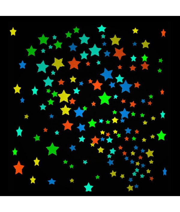 Pcs Fluorescent Glow Star Wall Sticker G...