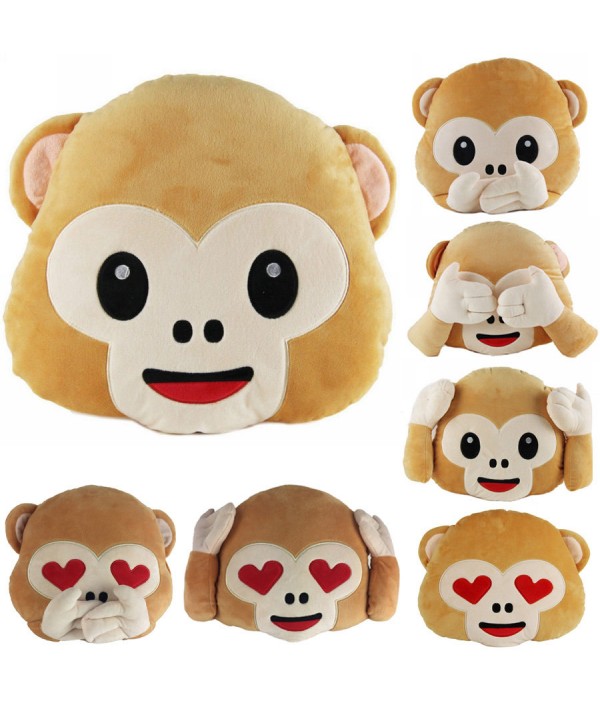 cm Lovely Emoji Monkey Throw Pillow Plus...