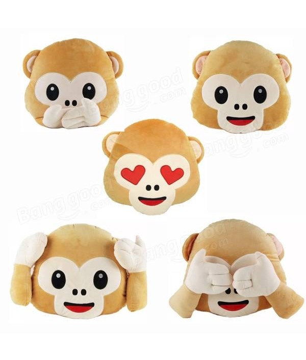 cm Lovely Emoji Monkey Throw Pillow Plush Stuffed Cushion Office Home Sofa Decoration GiftHome TextilesfromHome and Gardenon 