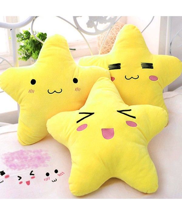 Cotton Cartoon Star Expression Shape Throw Pillow Plush Sofa Bed Car Office CushionHome TextilesfromHome and Gardenon 