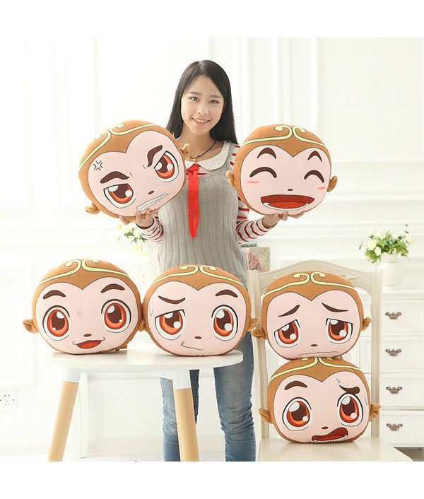 Funny Expression Cartoon Monkey Throw Pillow Soft Plush Sofa Cushion Home Car DecorationHome TextilesfromHome and Gardenon 