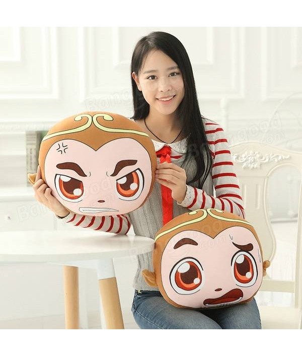 Funny Expression Cartoon Monkey Throw Pillow Soft Plush Sofa Cushion Home Car DecorationHome TextilesfromHome and Gardenon 