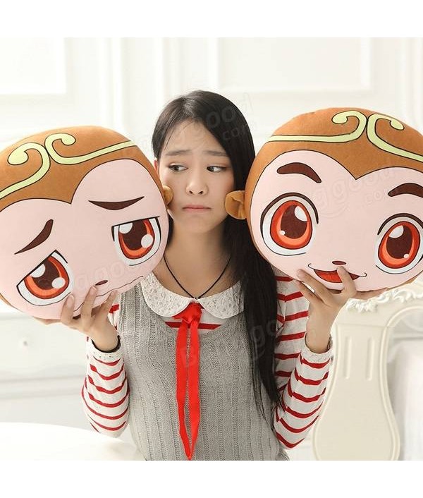 Funny Expression Cartoon Monkey Throw Pillow Soft Plush Sofa Cushion Home Car DecorationHome TextilesfromHome and Gardenon 