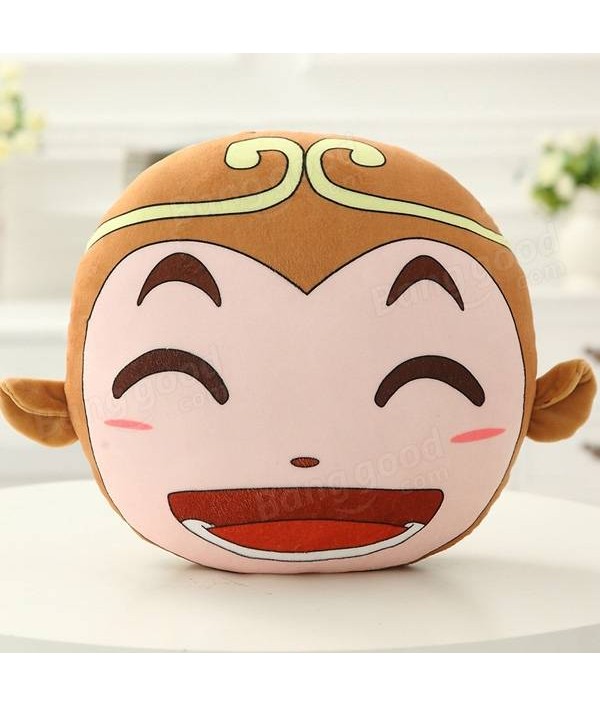 Funny Expression Cartoon Monkey Throw Pillow Soft Plush Sofa Cushion Home Car DecorationHome TextilesfromHome and Gardenon 