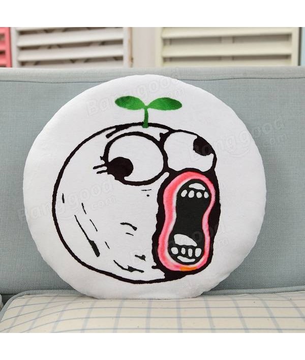 Creative Funny Expression Rage Comic Round Throw Pillow Plush Bed Sofa Car CushionHome TextilesfromHome and Gardenon 