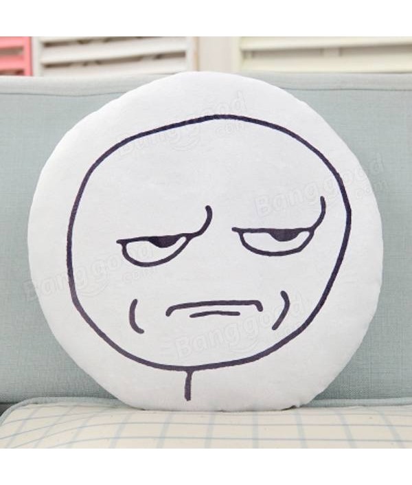 Creative Funny Expression Rage Comic Round Throw Pillow Plush Bed Sofa Car CushionHome TextilesfromHome and Gardenon 