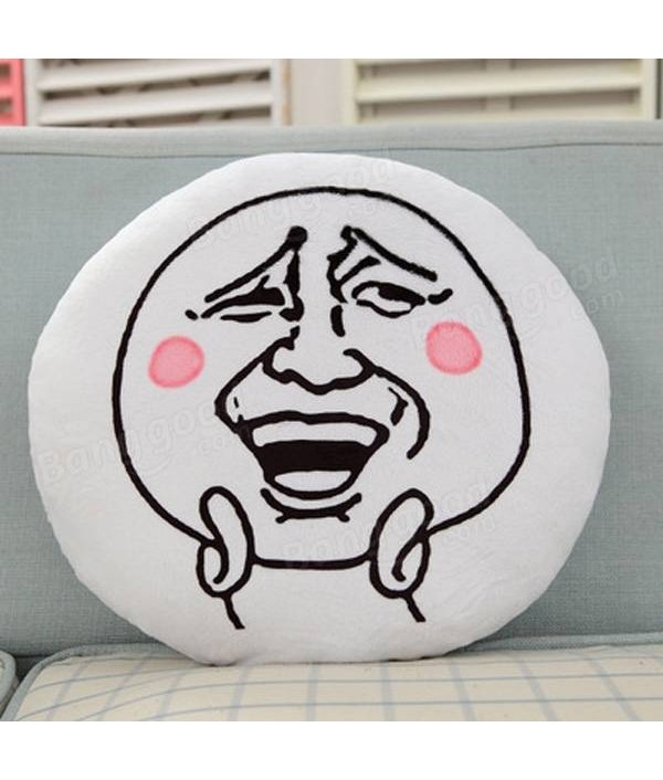 Creative Funny Expression Rage Comic Round Throw Pillow Plush Bed Sofa Car CushionHome TextilesfromHome and Gardenon 