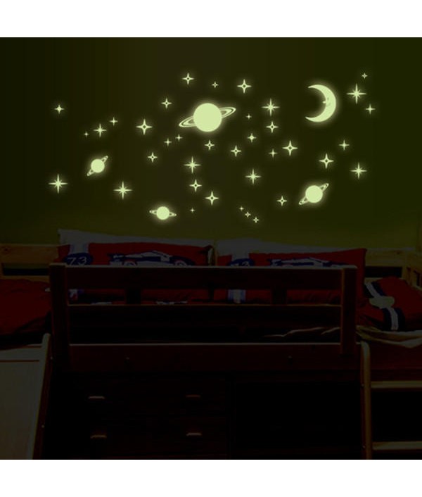 Luminous Wall Stickers Planets World Glow In Darkness Home Room Window Wall DecorHome DecorfromHome and Gardenon 