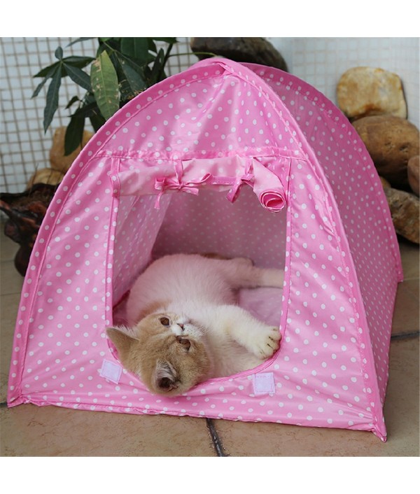 Foldable Pet Cat Tent Playing Bed House Kitty Camp Waterproof Outdoor Dog KennelPet SuppliesfromHome and Gardenon 