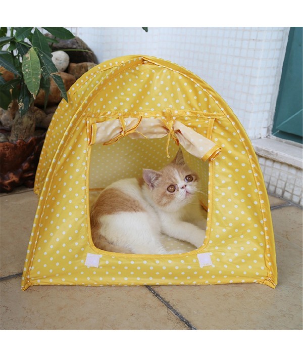 Foldable Pet Cat Tent Playing Bed House Kitty Camp Waterproof Outdoor Dog KennelPet SuppliesfromHome and Gardenon 