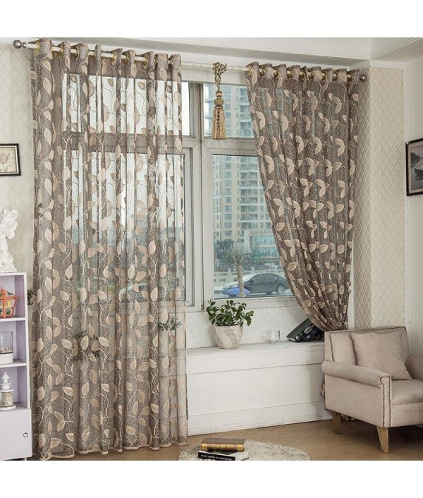 Breathable Half Black-out Voile Sheer Curtains Bedroom Living Room Window ScreeningHome TextilesfromHome and Gardenon 