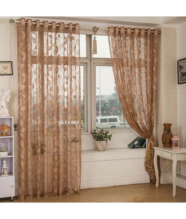 Breathable Half Black-out Voile Sheer Curtains Bedroom Living Room Window ScreeningHome TextilesfromHome and Gardenon 