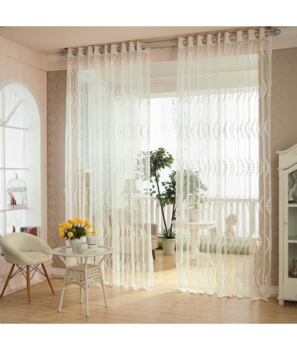 Breathable Hollow out Window Screening Sheer Curtains Bedroom Living Room Window DecorHome TextilesfromHome and Gardenon 