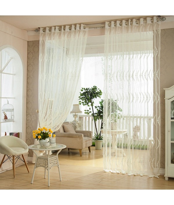 Breathable Hollow out Window Screening Sheer Curtains Bedroom Living Room Window DecorHome TextilesfromHome and Gardenon 