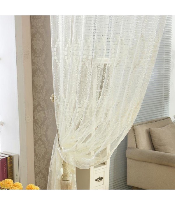 Breathable Hollow out Window Screening Sheer Curtains Bedroom Living Room Window DecorHome TextilesfromHome and Gardenon 