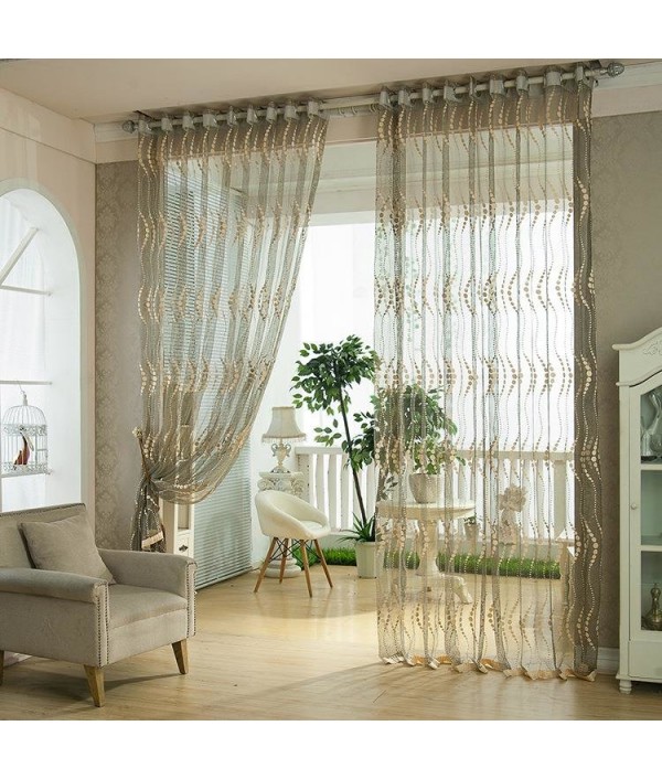 Breathable Hollow out Window Screening Sheer Curtains Bedroom Living Room Window DecorHome TextilesfromHome and Gardenon 