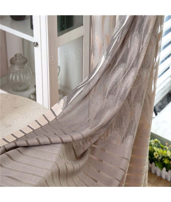 Gray Jacquard Sheer Tulle Curtains Bedroom Balcony Hollow Out Window Screening DecorHome TextilesfromHome and Gardenon 