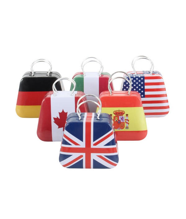 Mini Small Tin Coin Flag Box J...