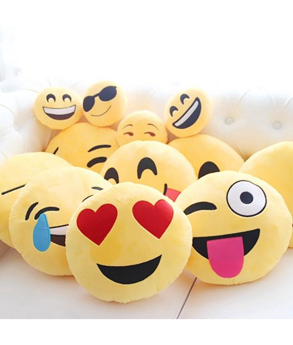 New Emoji Expression Throw Cotton Pillow...