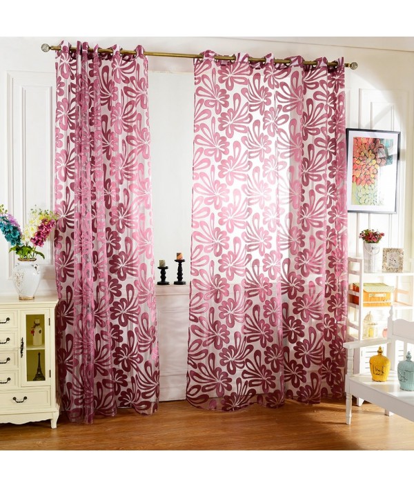 Multiple Colors Semi-blackout Sheer CurtainsWindow Blind Purple Curtains Home DecorHome TextilesfromHome and Gardenon 