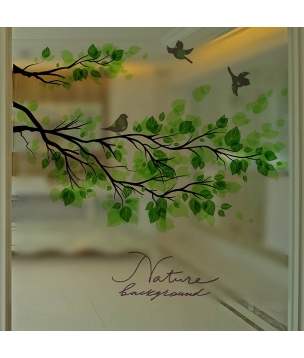 Frosted Opaque Glass Window Film Tree And Bird Privacy Glass Stickers Home DecorHome TextilesfromHome and Gardenon 