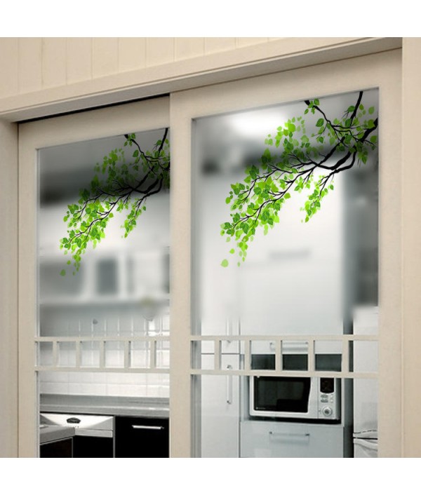 Frosted Opaque Glass Window Film Tree Pr...