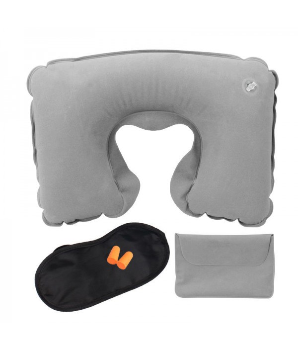 WX-A Car Travel Inflatable Neck Rest Cushion U Pillow Eye Mask Ear Plugs With Storage BagHome TextilesfromHome and Gardenon 