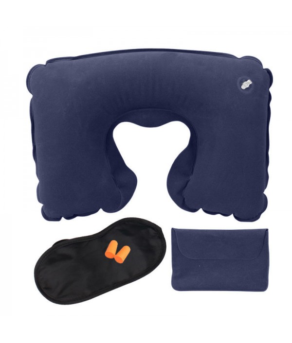 WX-A Car Travel Inflatable Neck Rest Cushion U Pillow Eye Mask Ear Plugs With Storage BagHome TextilesfromHome and Gardenon 