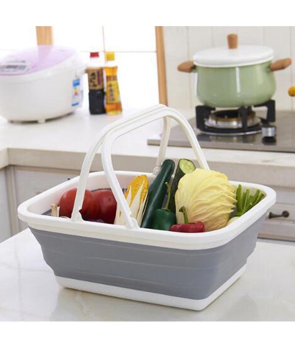  CF-SC Collapsible Silicone Vegetable Fruit Laundry Basket Storage Travel Camping Organizer Kitchen,Dining And BarfromHome and Gardenon 