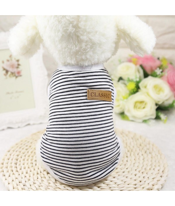 Classic Pet Dog Clothes For Dogs Fashion Dog Clothes Costume Dog Vest Stripes Pet ClothesPet SuppliesfromHome and Gardenon 