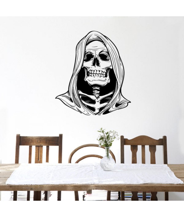 Hallowen Witch Skull Head Glass Window Decor Wall Sticker Party House Home Decoration Home DecorfromHome and Gardenon 