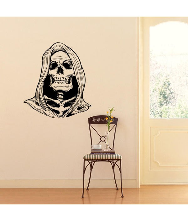 Hallowen Witch Skull Head Glass Window Decor Wall Sticker Party House Home Decoration Home DecorfromHome and Gardenon 