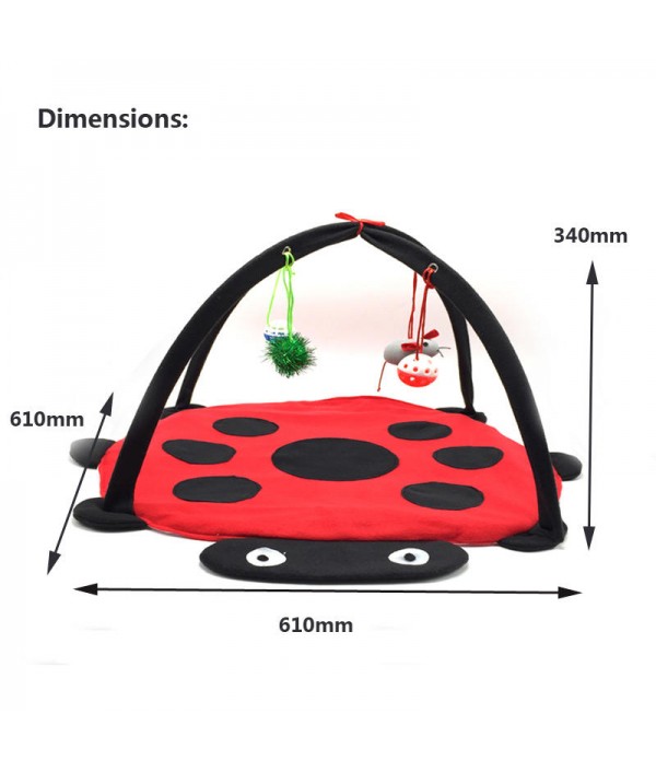 Pet Cat Play Bed Activity Tent Playing Toy Exercise Kitten Pad Mat Bells HousePet SuppliesfromHome and Gardenon 