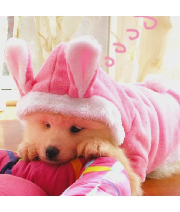 Christmas Pet Clothes Fashion Rabbit Plush Dog Apparel Pet Hoodie Costume Winter  ClothingPet SuppliesfromHome and Gardenon 