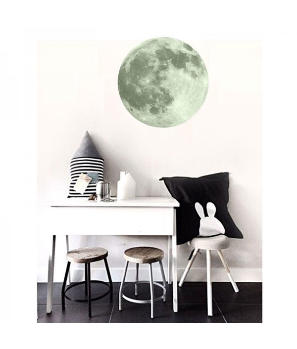 Cm Large Moon Glow In The Dark Luminous DIY Wall Sticker Living Home Decor Home DecorfromHome and Gardenon 