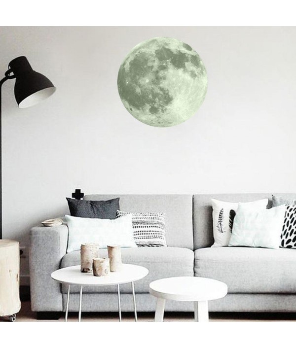 Cm Large Moon Glow In The Dark Luminous DIY Wall Sticker Living Home Decor Home DecorfromHome and Gardenon 