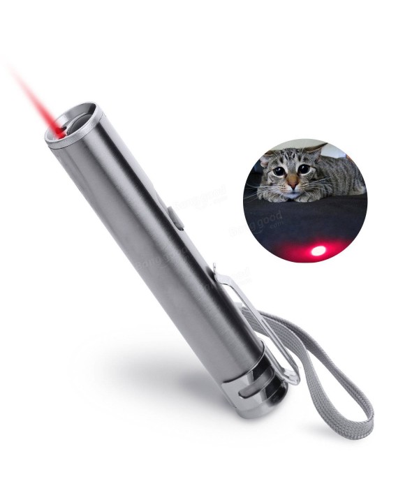 Loskii PT-  USB Rechargeable Pet Toys Cat Training Toy Laser Pointer With LED FlashlightPet SuppliesfromHome and Gardenon 