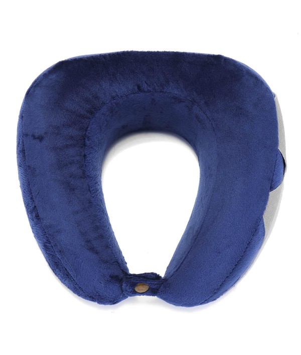 Blue Slow Rebound Memory Cotton Neck Pillow U Type Pillow Storage Pouch Travel PillowHome TextilesfromHome and Gardenon 