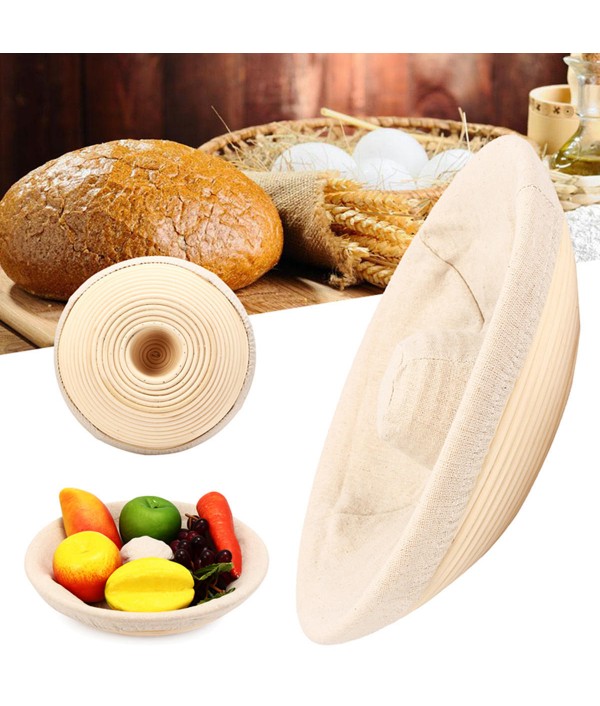 Handmade Round Oval Banneton Bortform Rattan Storage Baskets Bread Dough Proofing LinerKitchen,Dining And BarfromHome and Gardenon 