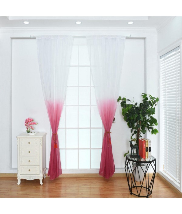 Curtains Color Gradient Terilun Tulle Window Screen Sheer Panels Romantic Wedding Decor Curtain For Living Room BedroomHome TextilesfromHome and Gardenon 